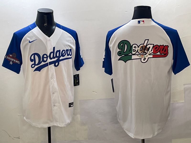 Men Los Angeles Dodgers Blank White blue Game 2025 Nike MLB Jersey style 10